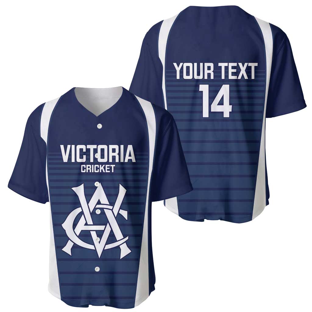 Custom Victoria Cricket Baseball Jersey Go Champions - Sporty Style