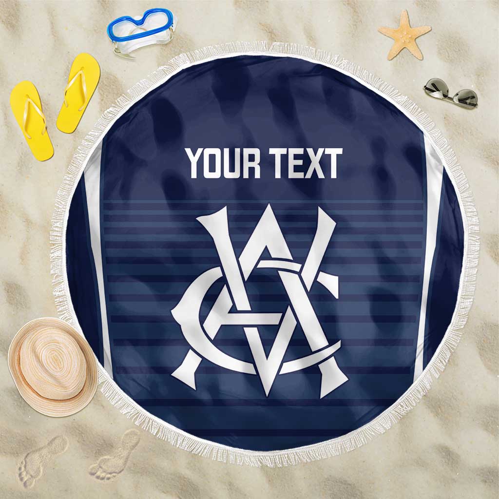 Custom Victoria Cricket Beach Blanket Go Champions - Sporty Style