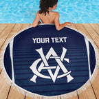Custom Victoria Cricket Beach Blanket Go Champions - Sporty Style