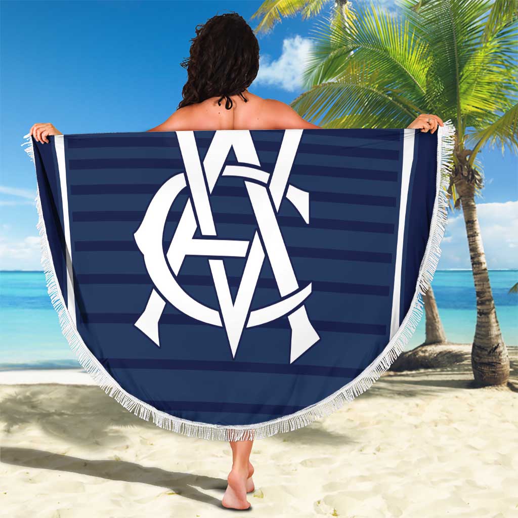Custom Victoria Cricket Beach Blanket Go Champions - Sporty Style