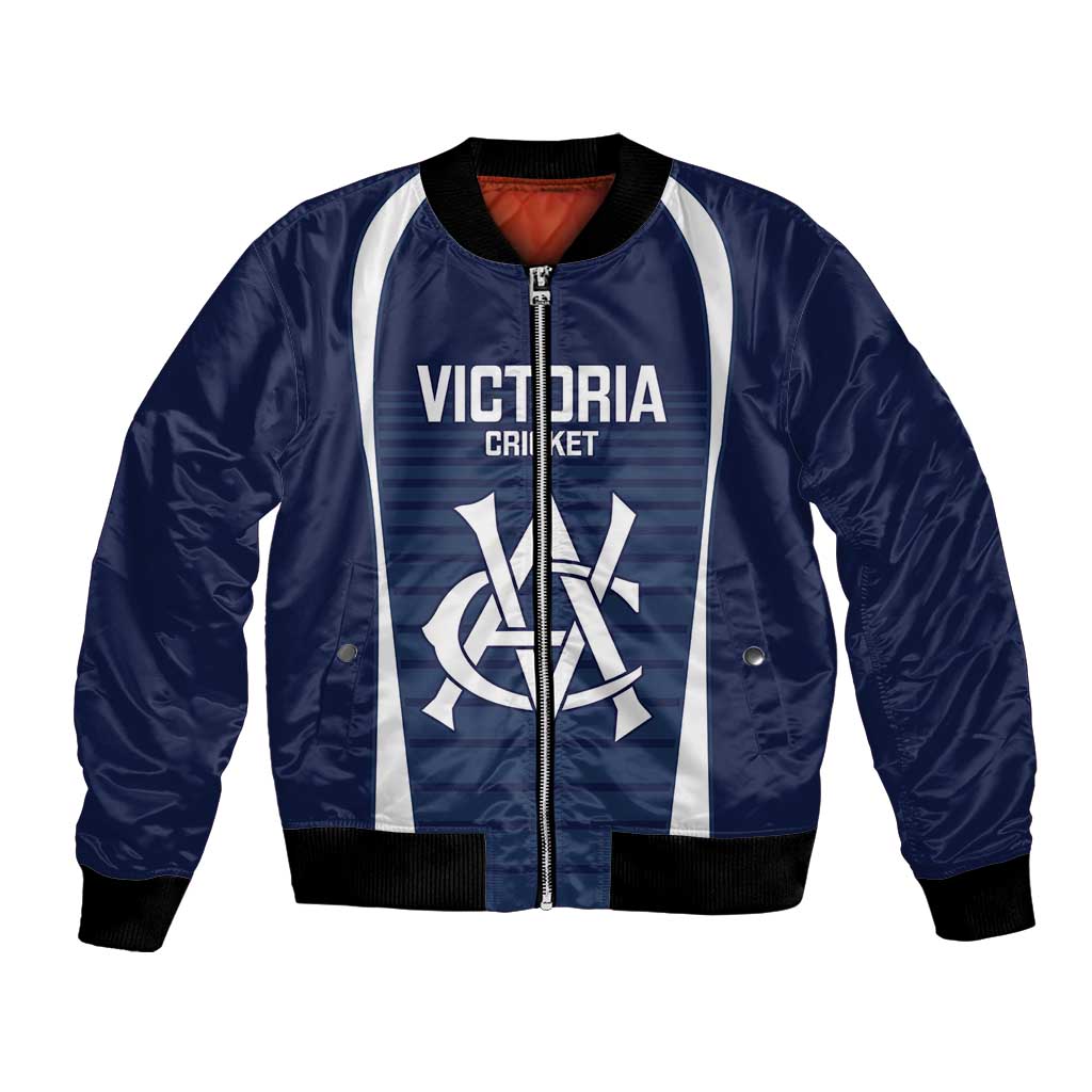 Custom Victoria Cricket Bomber Jacket Go Champions - Sporty Style