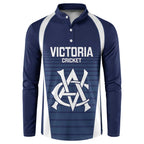 Custom Victoria Cricket Button Sweatshirt Go Champions - Sporty Style