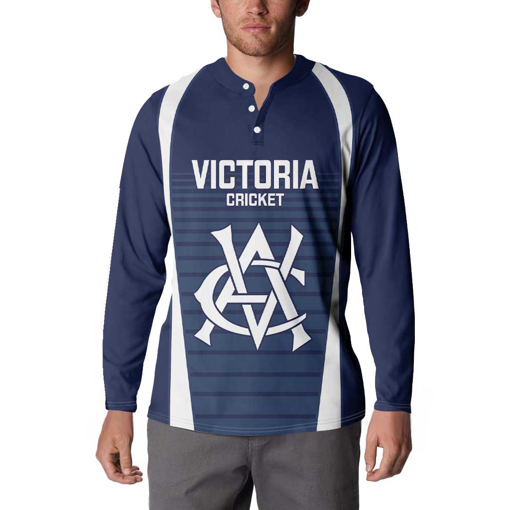 Custom Victoria Cricket Button Sweatshirt Go Champions - Sporty Style