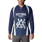 Custom Victoria Cricket Button Sweatshirt Go Champions - Sporty Style