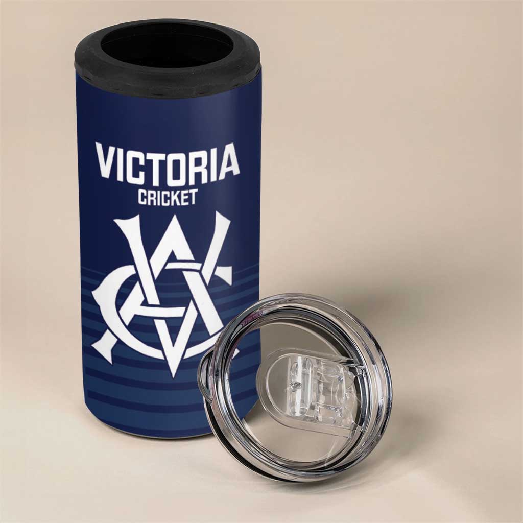 Custom Victoria Cricket 4 in 1 Can Cooler Tumbler Go Champions - Sporty Style