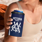 Custom Victoria Cricket 4 in 1 Can Cooler Tumbler Go Champions - Sporty Style