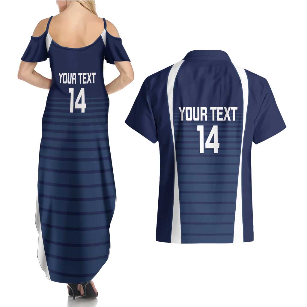 Custom Victoria Cricket Couples Matching Summer Maxi Dress and Hawaiian Shirt Go Champions - Sporty Style