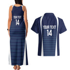 Custom Victoria Cricket Couples Matching Tank Maxi Dress and Hawaiian Shirt Go Champions - Sporty Style