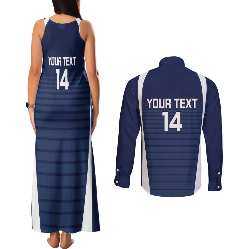 Custom Victoria Cricket Couples Matching Tank Maxi Dress and Long Sleeve Button Shirt Go Champions - Sporty Style
