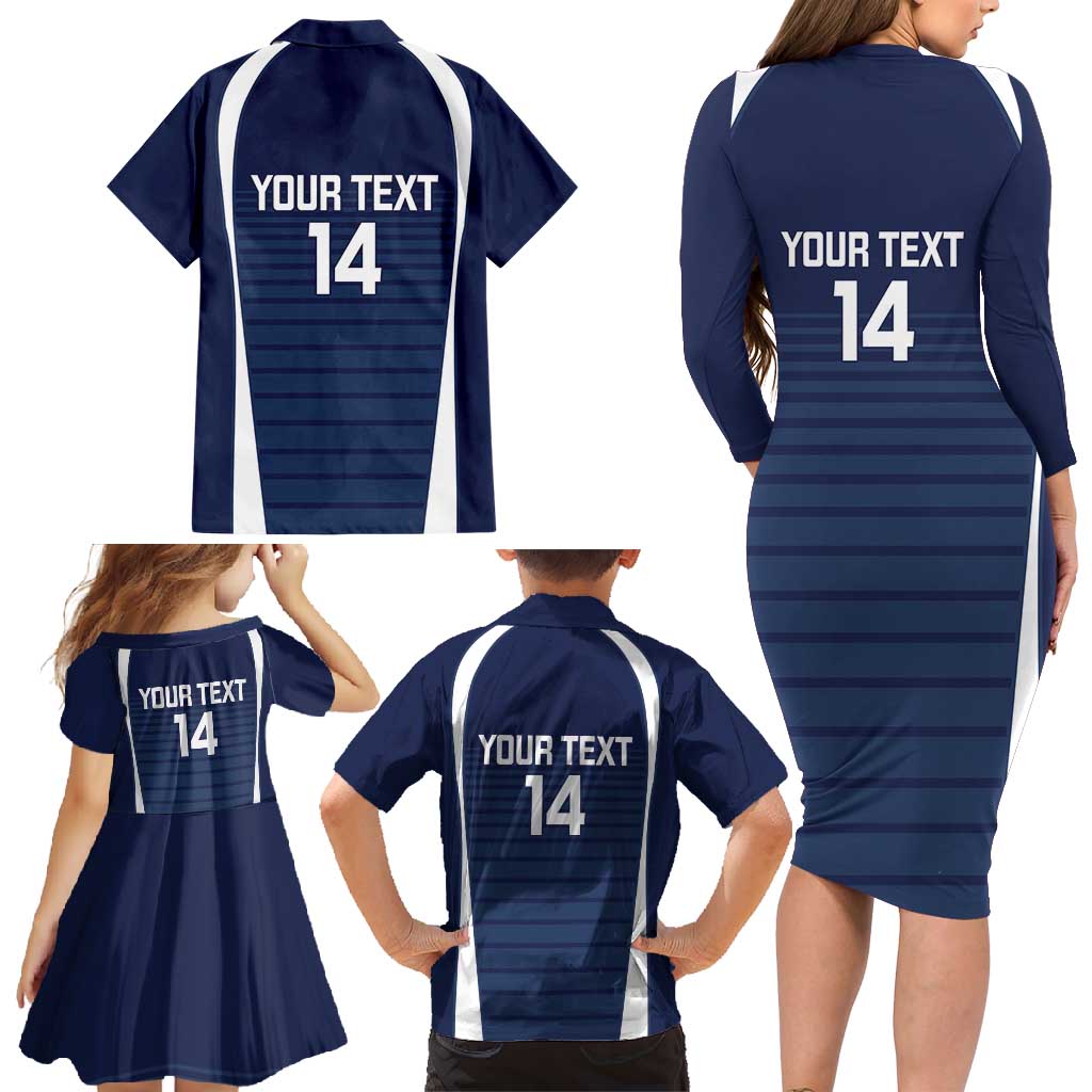 Custom Victoria Cricket Family Matching Long Sleeve Bodycon Dress and Hawaiian Shirt Go Champions - Sporty Style