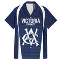 Custom Victoria Cricket Family Matching Long Sleeve Bodycon Dress and Hawaiian Shirt Go Champions - Sporty Style