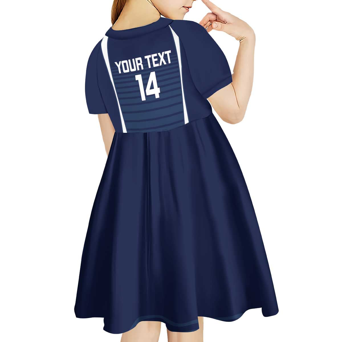 Custom Victoria Cricket Kid Short Sleeve Dress Go Champions - Sporty Style