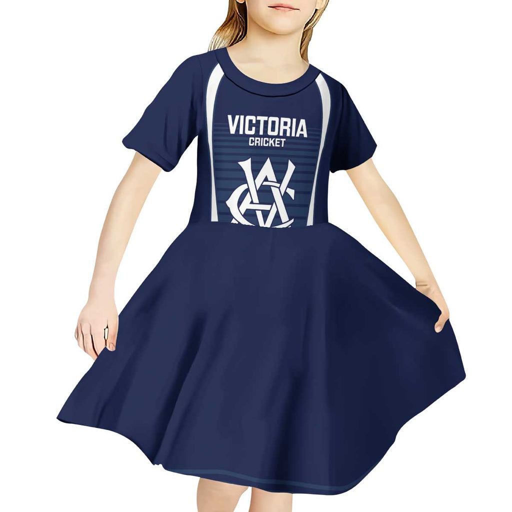 Custom Victoria Cricket Kid Short Sleeve Dress Go Champions - Sporty Style