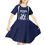 Custom Victoria Cricket Kid Short Sleeve Dress Go Champions - Sporty Style