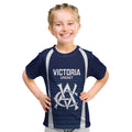Custom Victoria Cricket Kid T Shirt Go Champions - Sporty Style