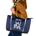 Custom Victoria Cricket Leather Tote Bag Go Champions - Sporty Style
