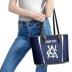 Custom Victoria Cricket Leather Tote Bag Go Champions - Sporty Style