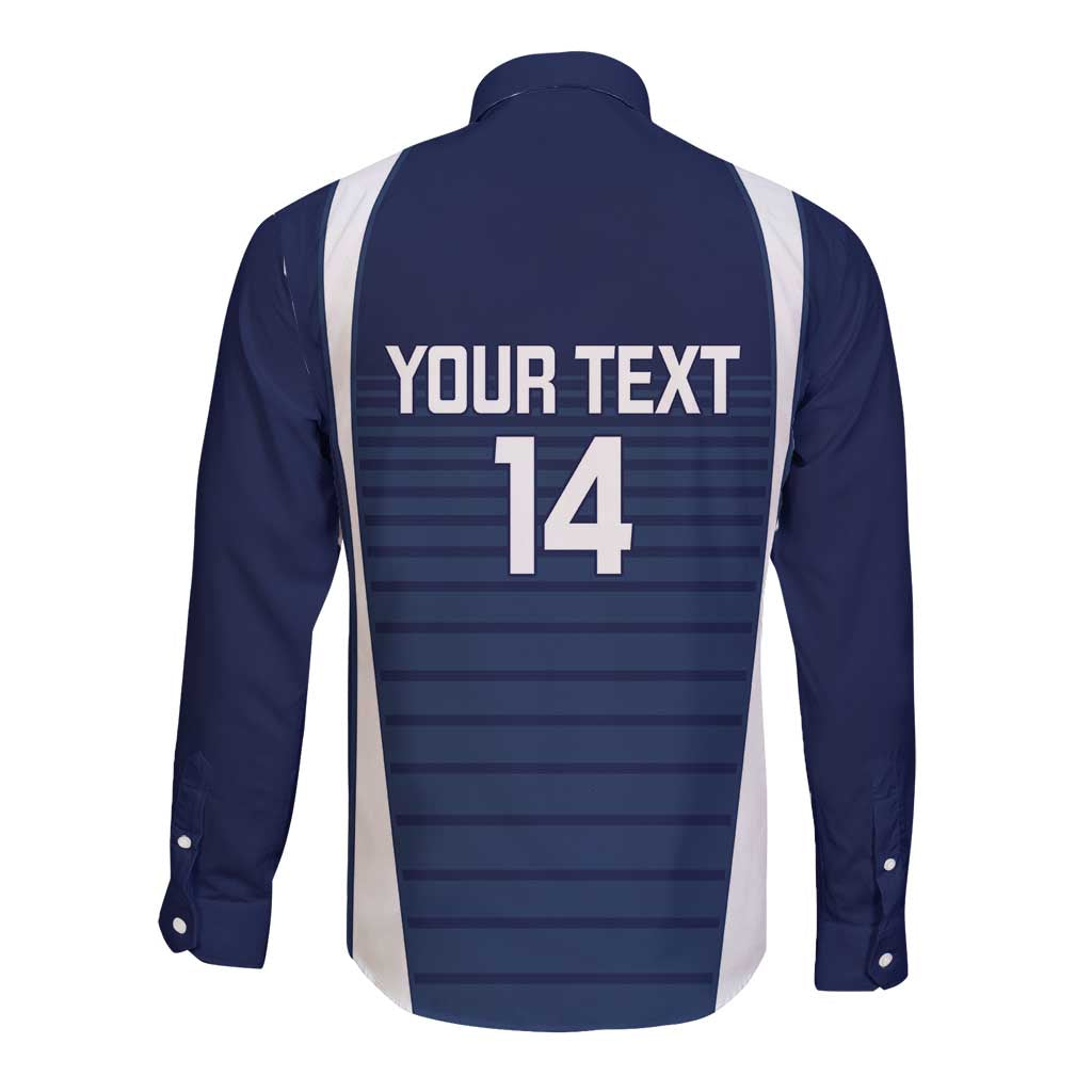 Custom Victoria Cricket Long Sleeve Button Shirt Go Champions - Sporty Style