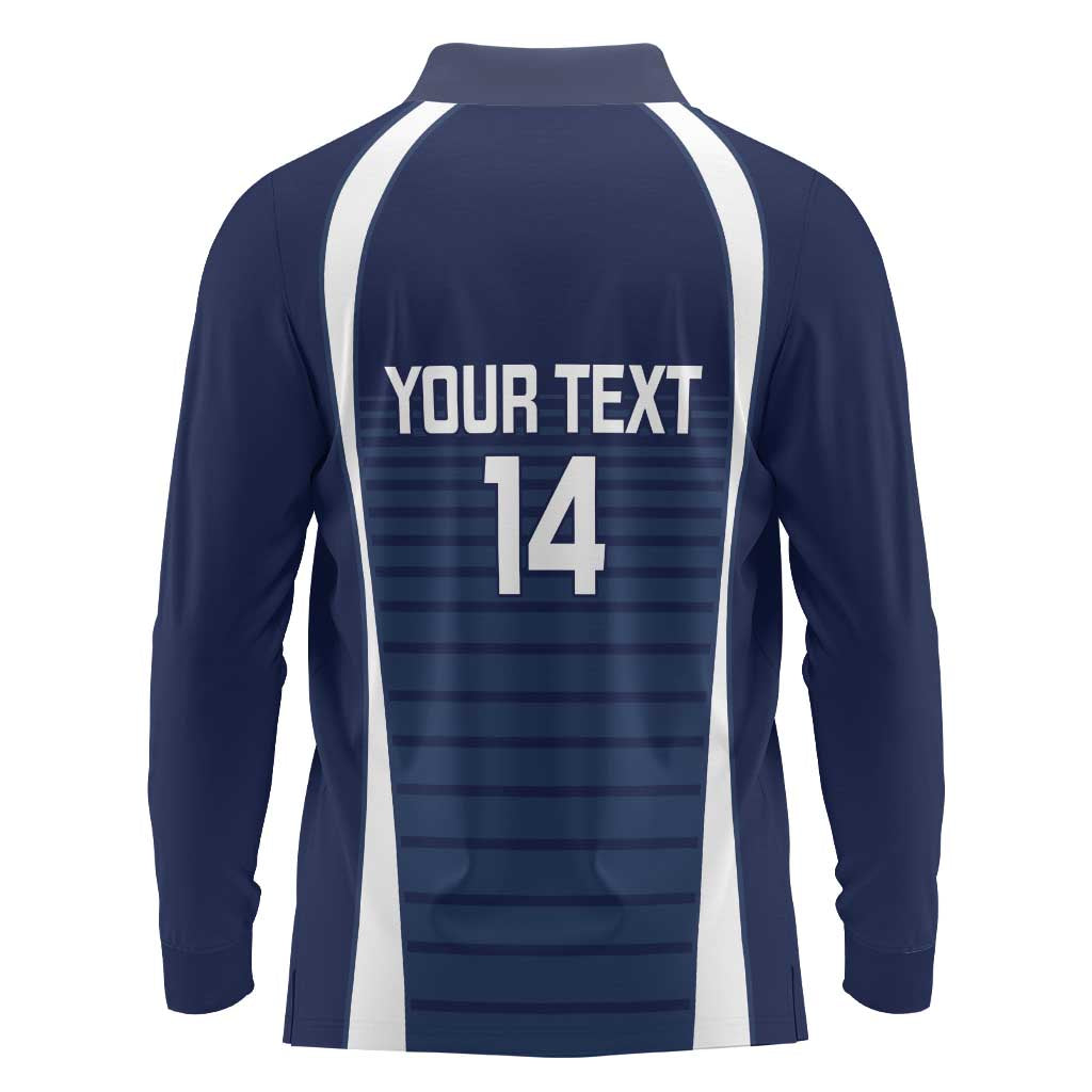 Custom Victoria Cricket Long Sleeve Polo Shirt Go Champions - Sporty Style