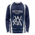Custom Victoria Cricket Long Sleeve Shirt Go Champions - Sporty Style