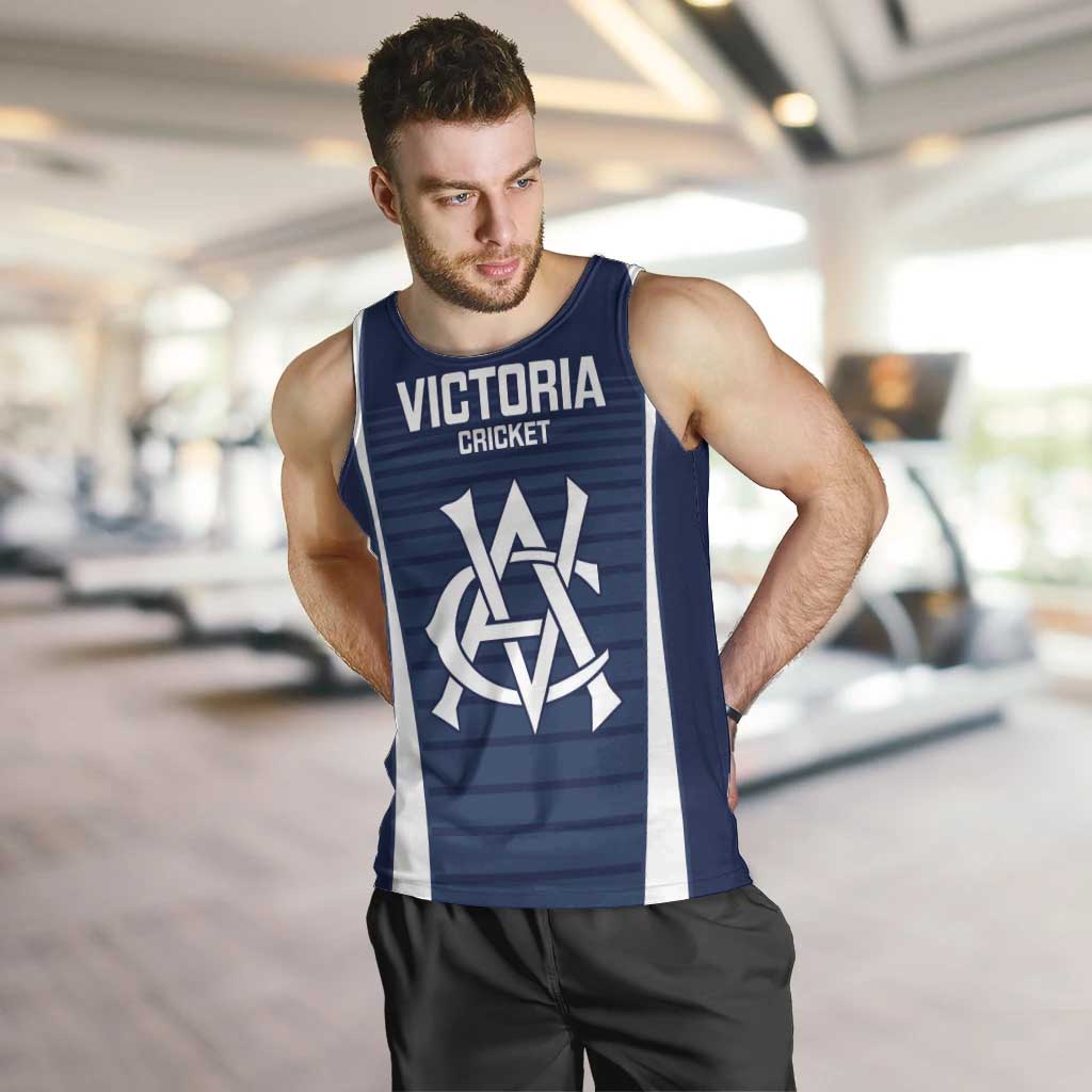 Custom Victoria Cricket Men Tank Top Go Champions - Sporty Style