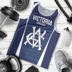 Custom Victoria Cricket Men Tank Top Go Champions - Sporty Style