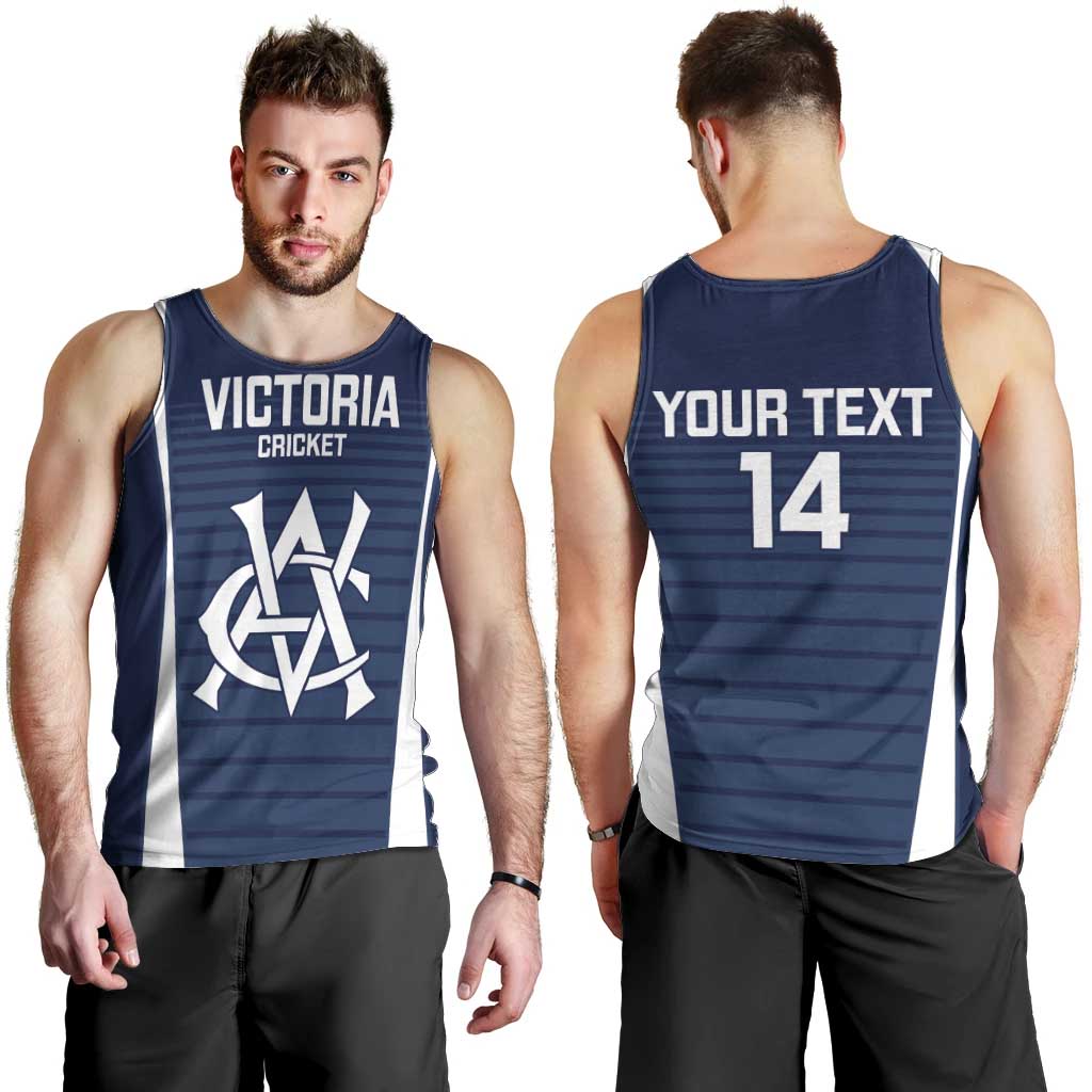 Custom Victoria Cricket Men Tank Top Go Champions - Sporty Style
