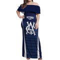 Custom Victoria Cricket Off Shoulder Maxi Dress Go Champions - Sporty Style