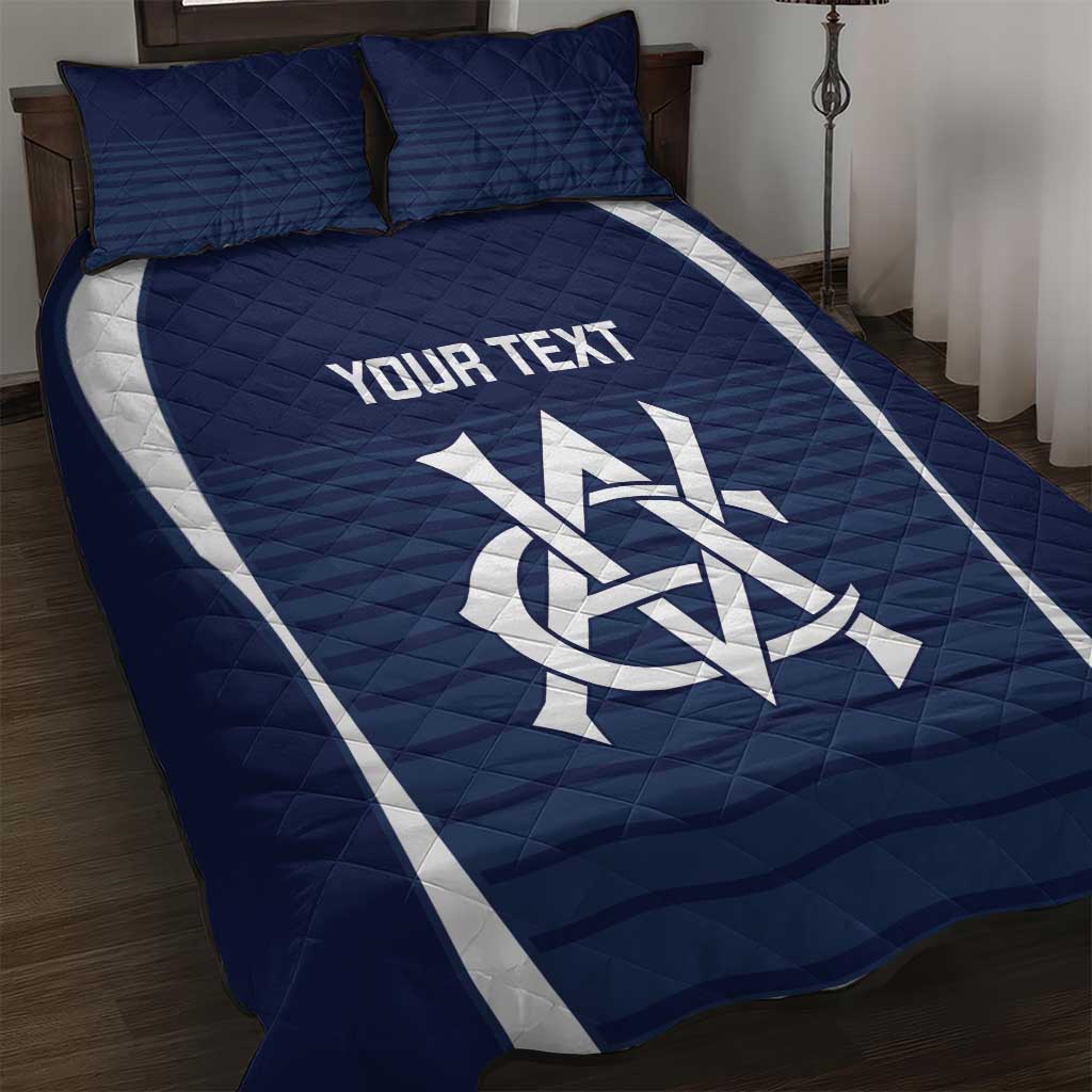 Custom Victoria Cricket Quilt Bed Set Go Champions - Sporty Style