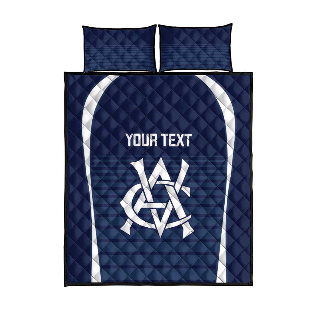 Custom Victoria Cricket Quilt Bed Set Go Champions - Sporty Style