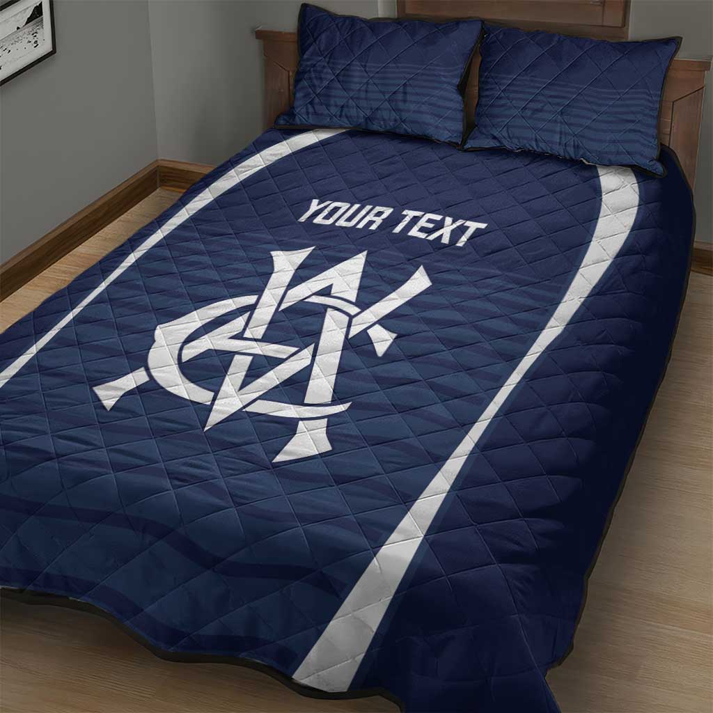 Custom Victoria Cricket Quilt Bed Set Go Champions - Sporty Style