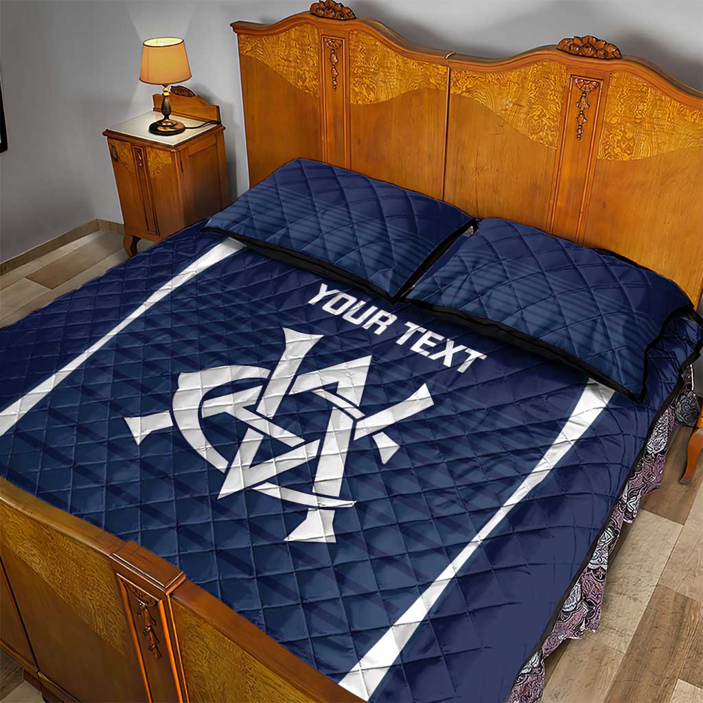Custom Victoria Cricket Quilt Bed Set Go Champions - Sporty Style