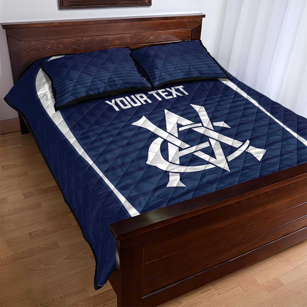 Custom Victoria Cricket Quilt Bed Set Go Champions - Sporty Style