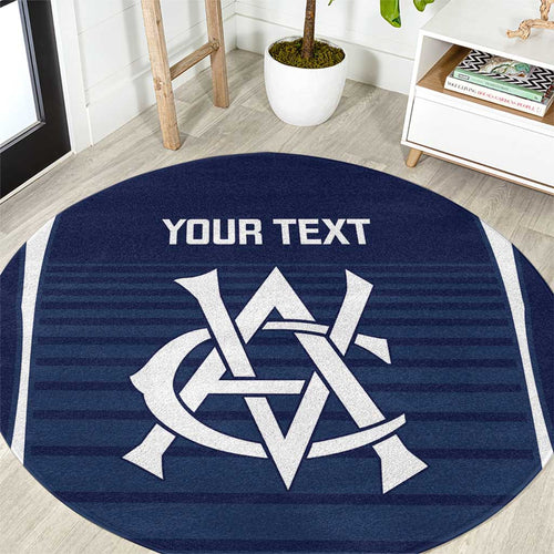 Custom Victoria Cricket Round Carpet Go Champions - Sporty Style