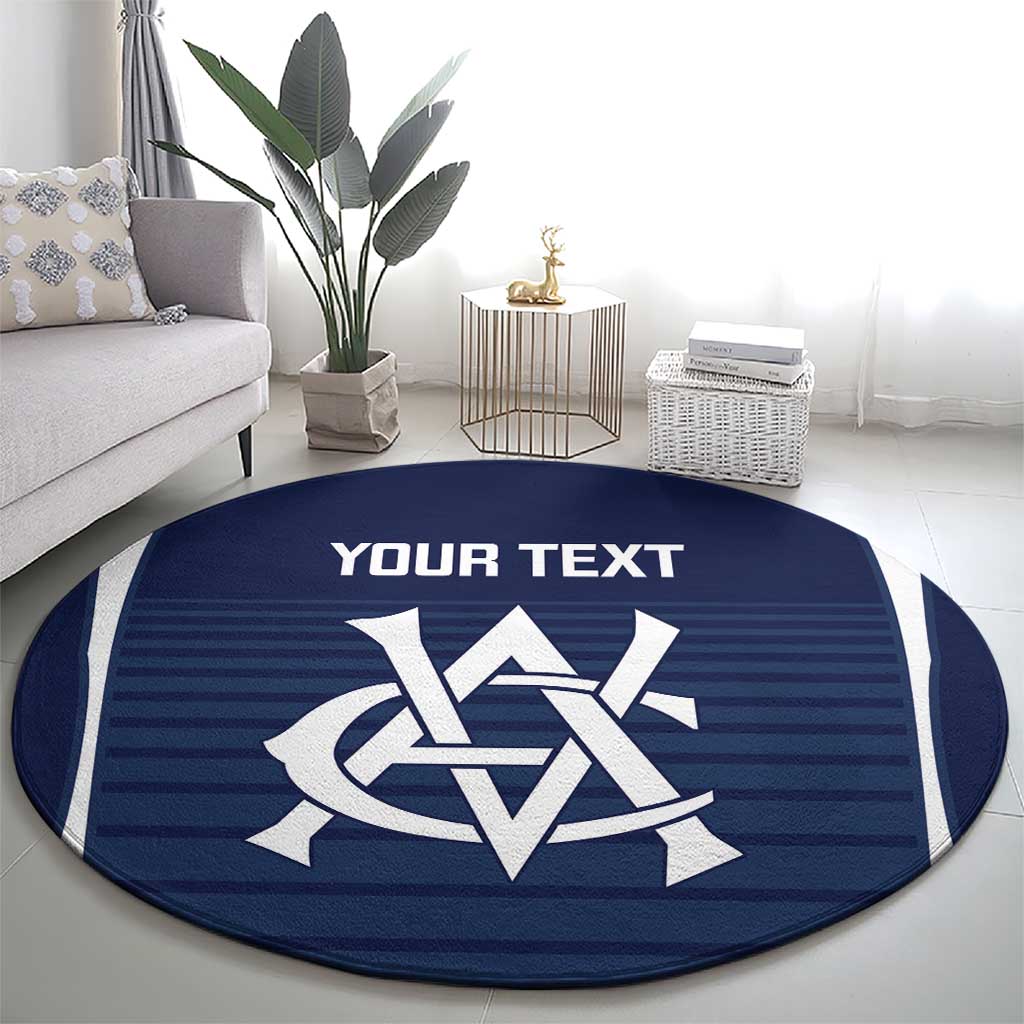 Custom Victoria Cricket Round Carpet Go Champions - Sporty Style