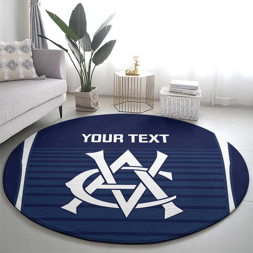 Custom Victoria Cricket Round Carpet Go Champions - Sporty Style