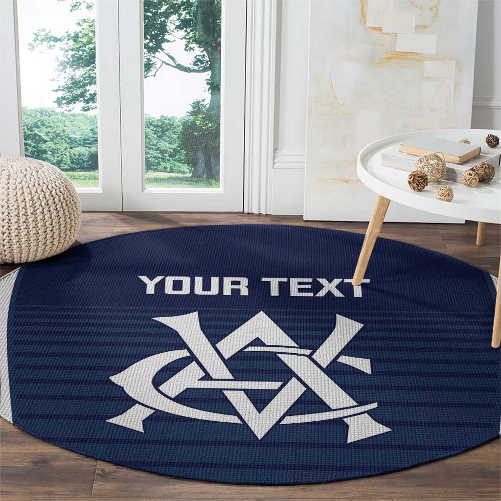 Custom Victoria Cricket Round Carpet Go Champions - Sporty Style