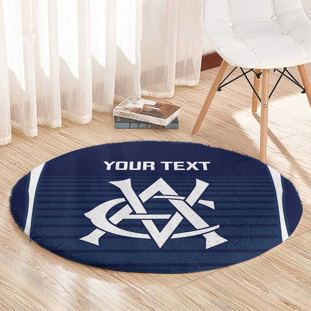Custom Victoria Cricket Round Carpet Go Champions - Sporty Style