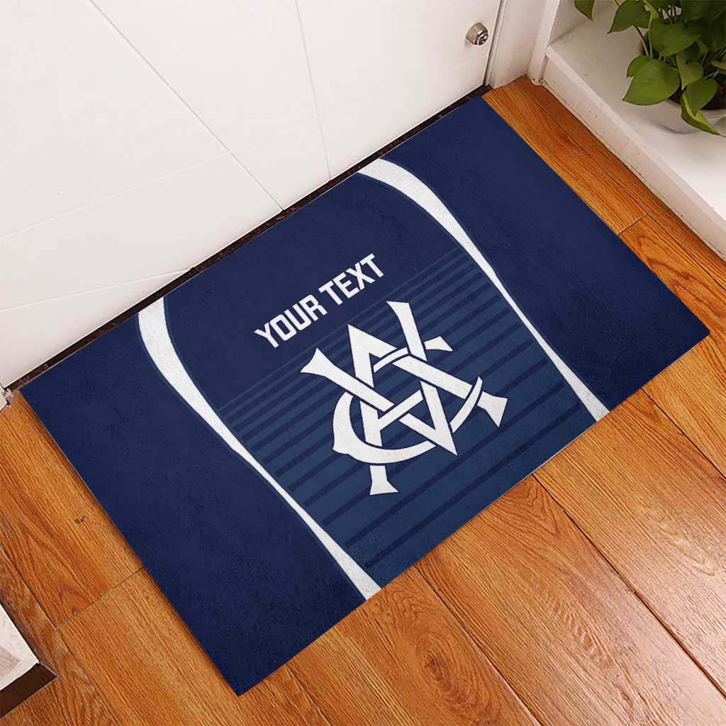 Custom Victoria Cricket Rubber Doormat Go Champions - Sporty Style