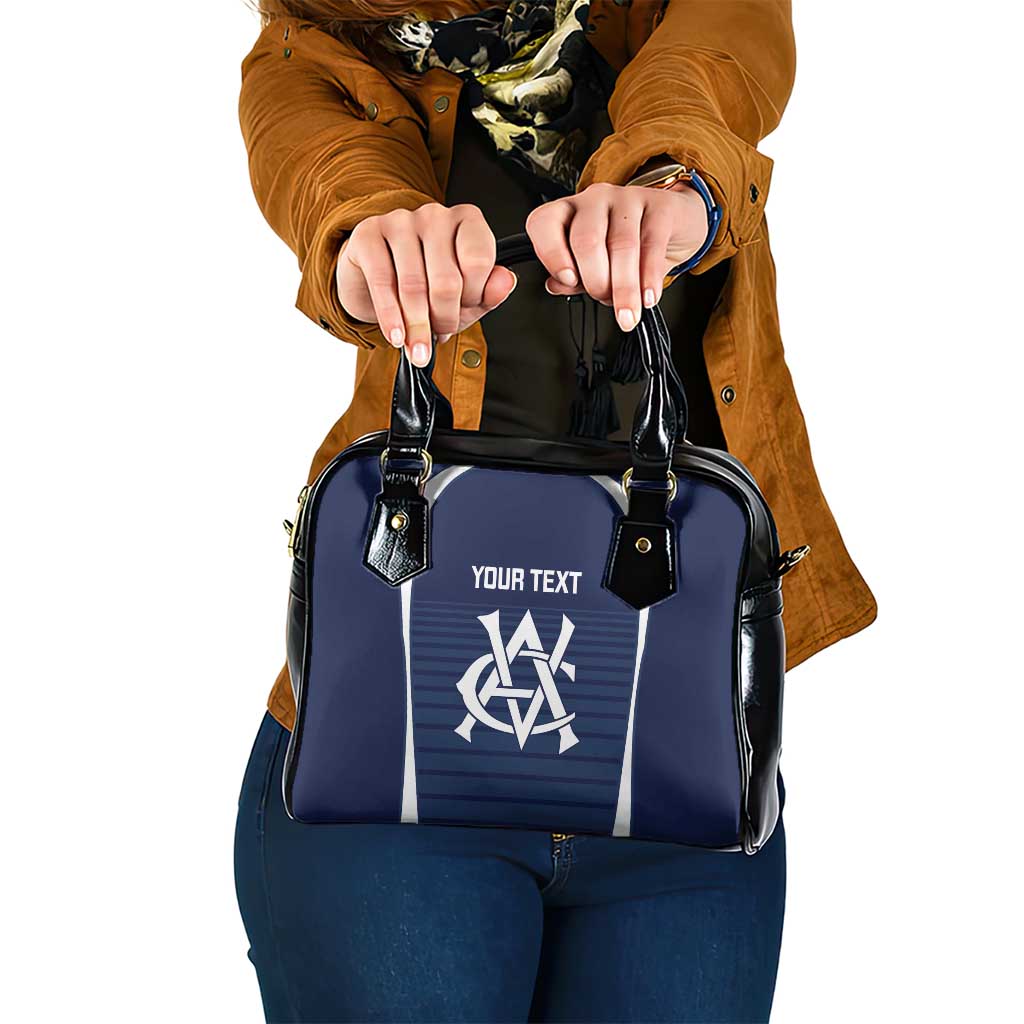 Custom Victoria Cricket Shoulder Handbag Go Champions - Sporty Style