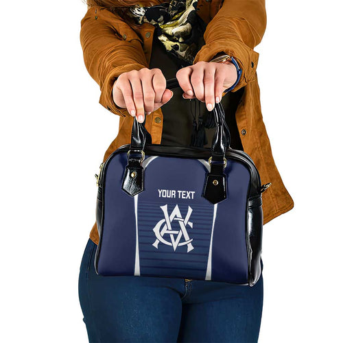 Custom Victoria Cricket Shoulder Handbag Go Champions - Sporty Style
