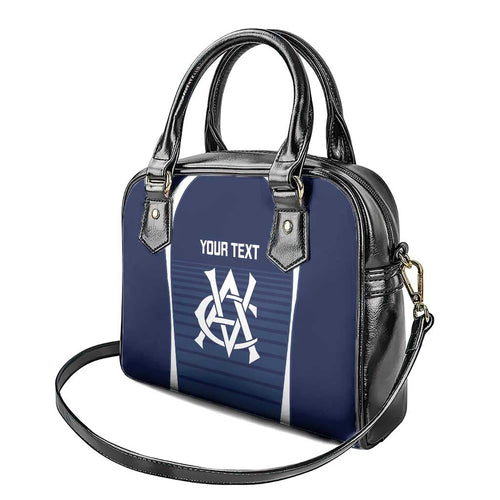 Custom Victoria Cricket Shoulder Handbag Go Champions - Sporty Style