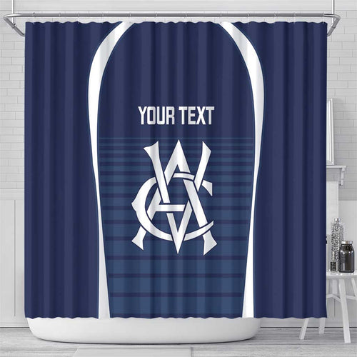 Custom Victoria Cricket Shower Curtain Go Champions - Sporty Style