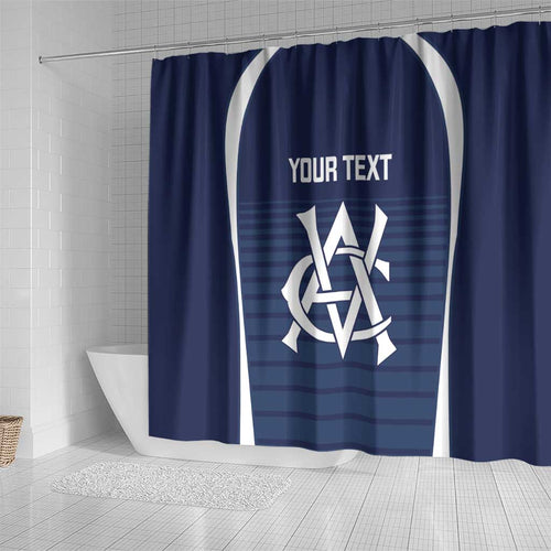 Custom Victoria Cricket Shower Curtain Go Champions - Sporty Style