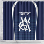 Custom Victoria Cricket Shower Curtain Go Champions - Sporty Style
