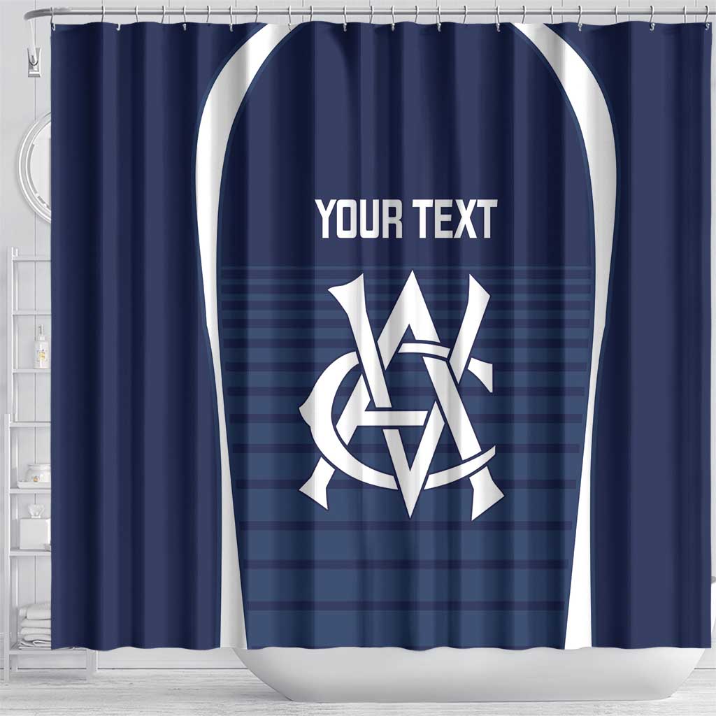 Custom Victoria Cricket Shower Curtain Go Champions - Sporty Style