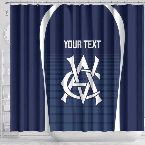 Custom Victoria Cricket Shower Curtain Go Champions - Sporty Style