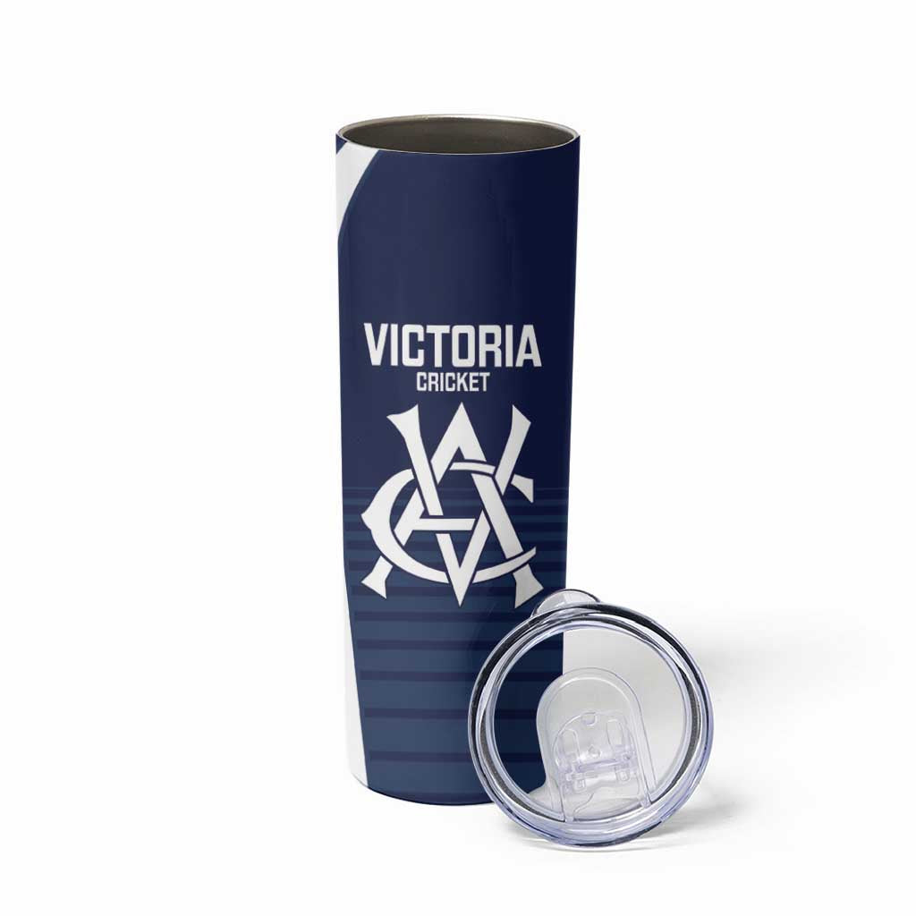 Custom Victoria Cricket Skinny Tumbler Go Champions - Sporty Style