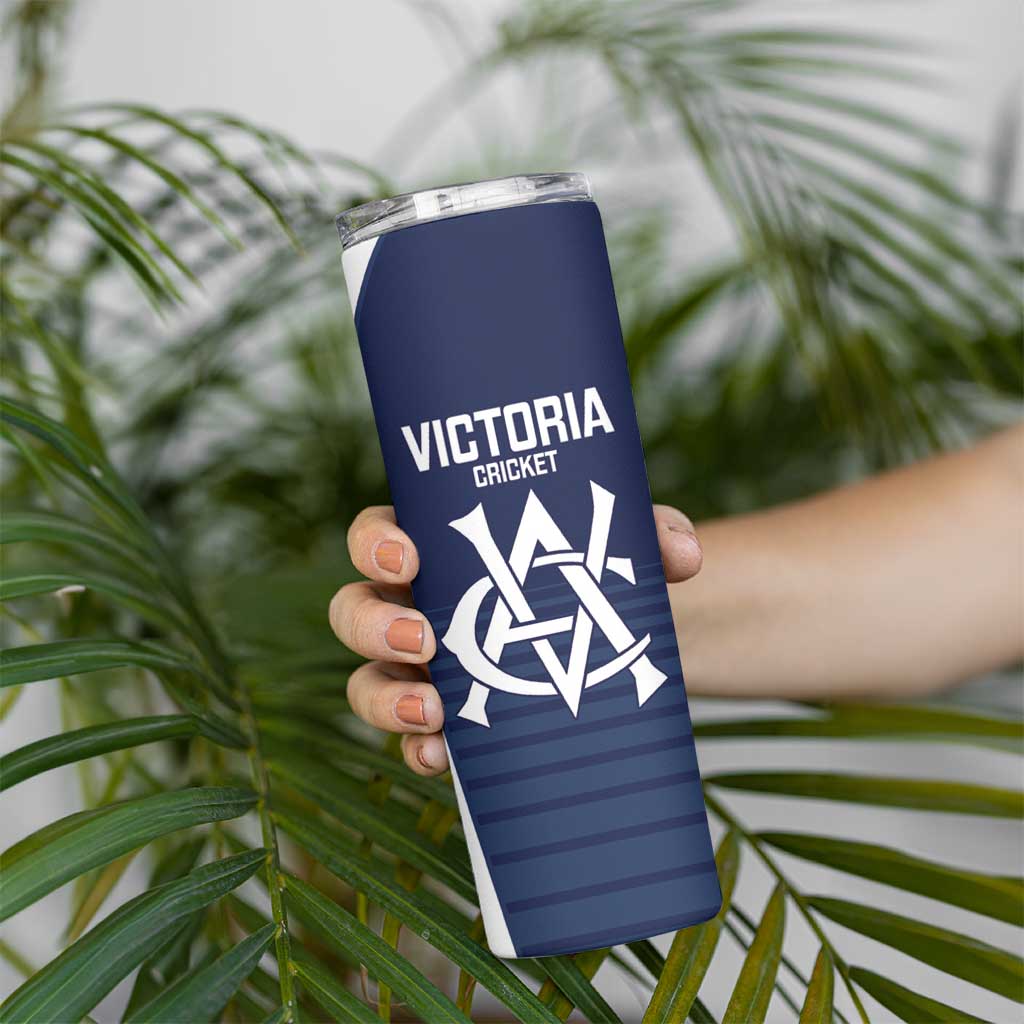 Custom Victoria Cricket Skinny Tumbler Go Champions - Sporty Style