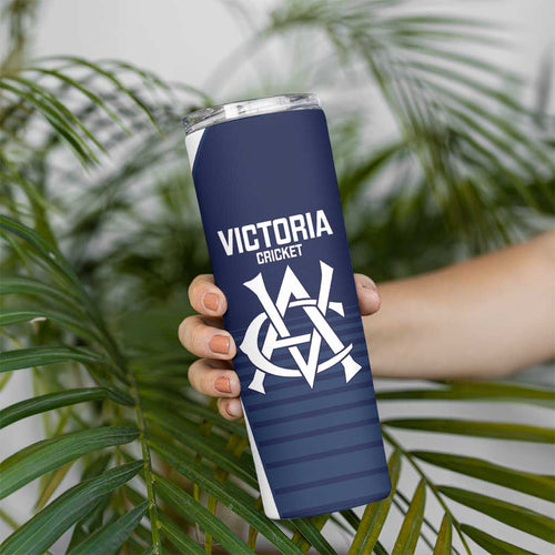 Custom Victoria Cricket Skinny Tumbler Go Champions - Sporty Style